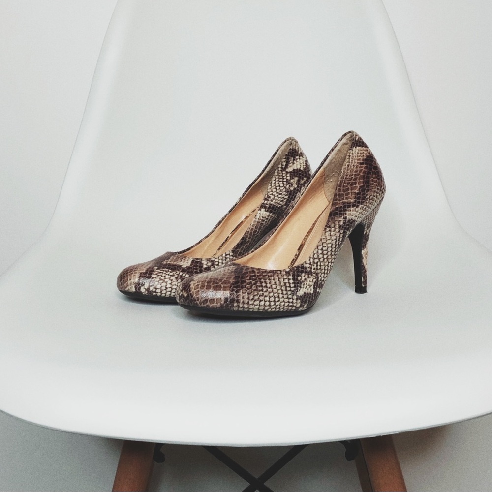 Jessica Simpson Faux Snakeskin Heels